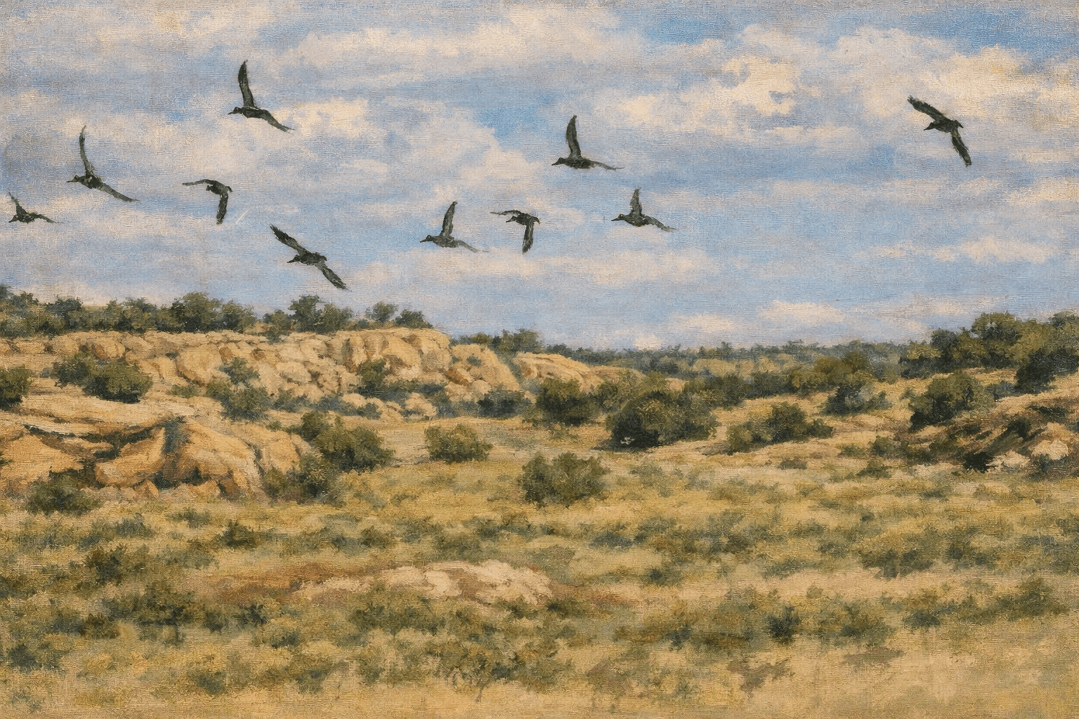 Birds Over the Mesa