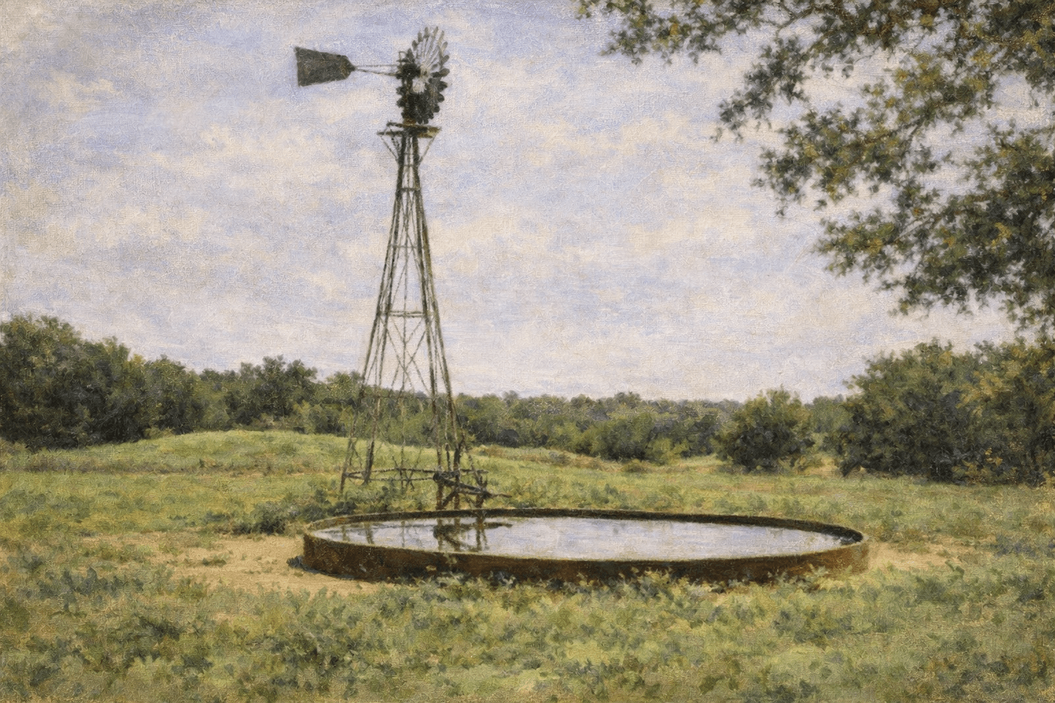 Windmill and Stock Tank